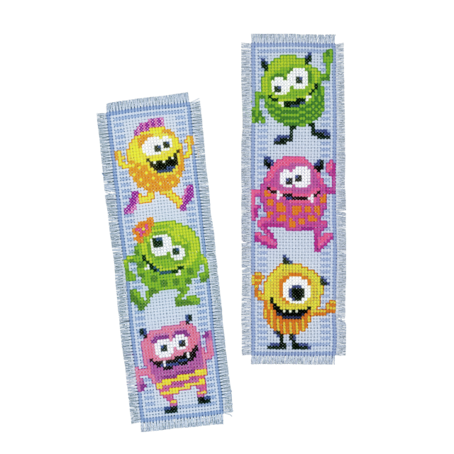 Buy Vervaco Bookmark Little Monsters Cross Stitch Kit by World of Jewellery