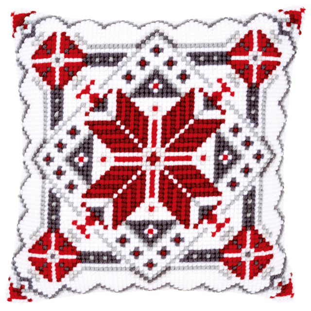 Buy Vervaco Snow Crystal II Cushion Cross Stitch Kit by World of Jewellery