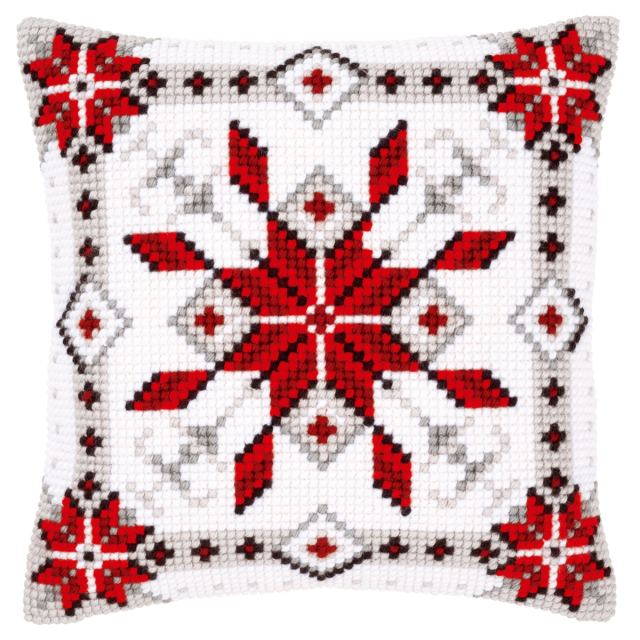 Buy Vervaco Snow Crystal I Cushion Cross Stitch Kit by World of Jewellery