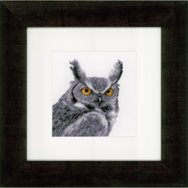 Buy Vervaco Grey Owl Cross Stitch Kit by World of Jewellery