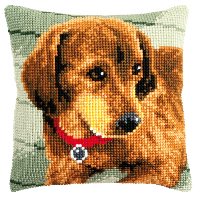 Buy Vervaco Dachshund Cushion Cross Stitch Kit by World of Jewellery