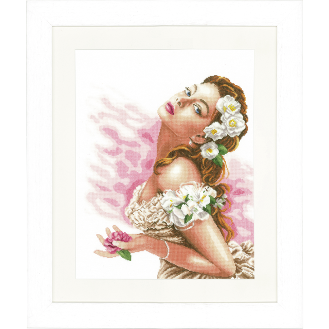 Buy Lanarte Lady of the Camellias Cross Stitch Kit by World of Jewellery
