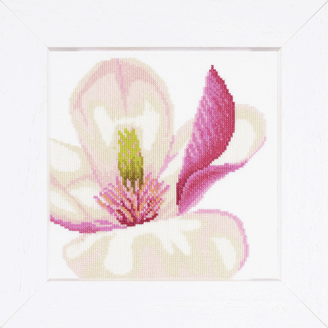 Buy Lanarte Magnolia Flower Cross Stitch Kit by World of Jewellery