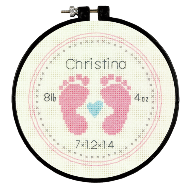 Buy Dimensions Baby Footprints Cross Stitch Kit by World of Jewellery