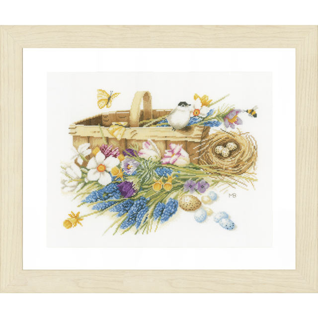 Buy Lanarte Spring Flowers Cross Stitch Kit by World of Jewellery