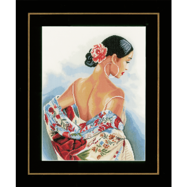 Buy Lanarte Flower Scarf Cross Stitch Kit by World of Jewellery