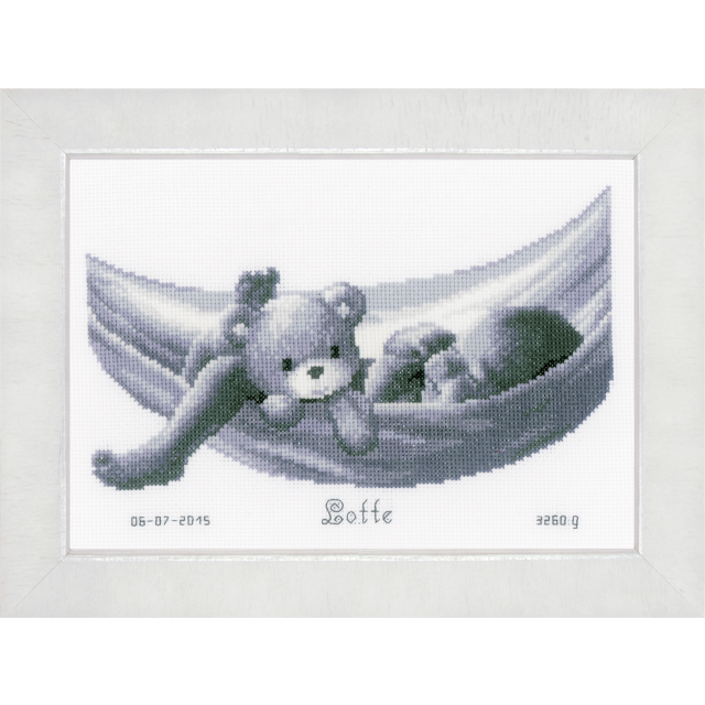 Buy Vervaco Birth Record Baby in Hammock Cross Stitch Kit by World of Jewellery