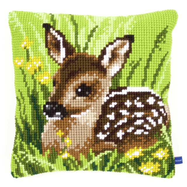 Buy Vervaco Little Deer Cushion Cross Stitch Kit by World of Jewellery