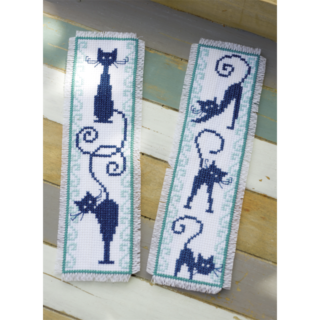 Buy Vervaco Bookmark Cheerful Cats Cross Stitch Kit by World of Jewellery