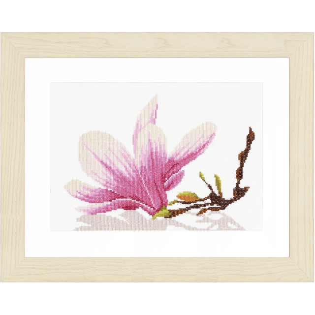 Buy Lanarte Magnolia Twig Cross Stitch Kit by World of Jewellery