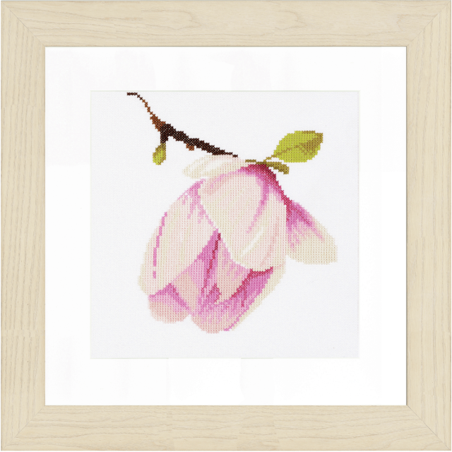 Buy Lanarte Magnolia Bud Cross Stitch Kit by World of Jewellery