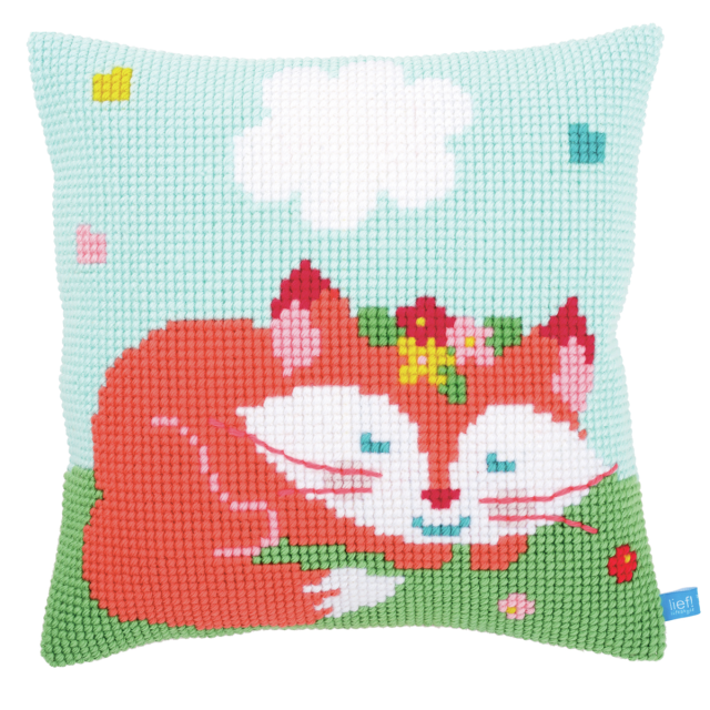 Buy Vervaco Lief Sleeping Fox Cushion Cross Stitch Kit by World of Jewellery