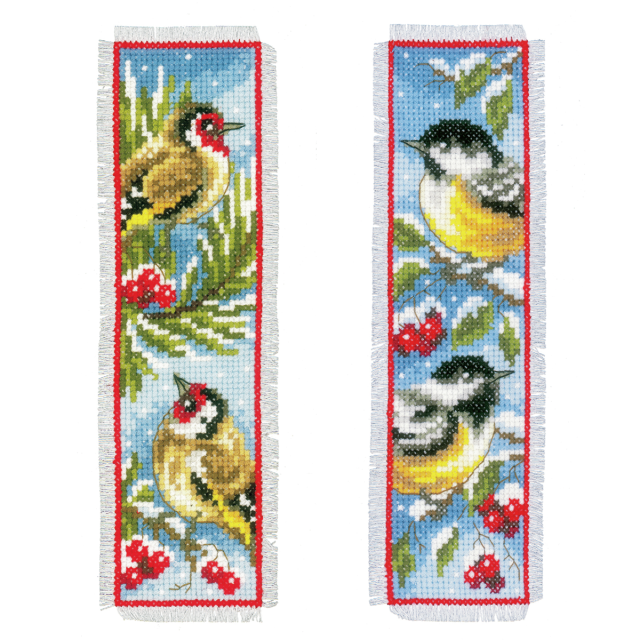 Buy Vervaco Bookmark Birds in Winter Cross Stitch Kit by World of Jewellery