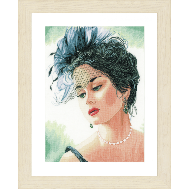 Buy Lanarte Lady with Hat Cross Stitch Kit by World of Jewellery