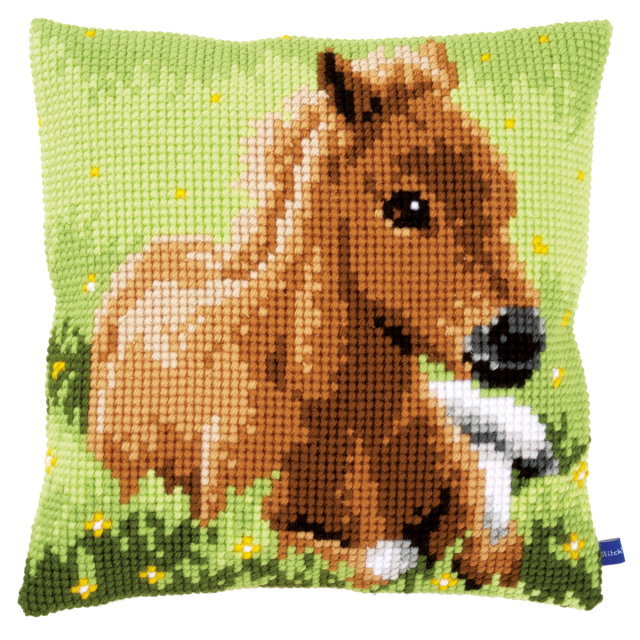 Buy Vervaco Brown Foal Cushion Cross Stitch Kit by World of Jewellery