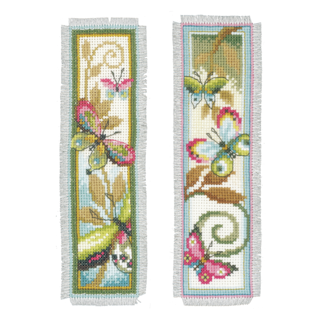 Buy Vervaco Bookmarks Deco Butterflies Cross Stitch Kit by World of Jewellery