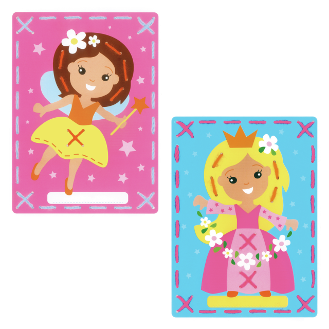 Buy Vervaco Fairy and Princess Set of 2 Children's Embroidery Card Kit by World of Jewellery