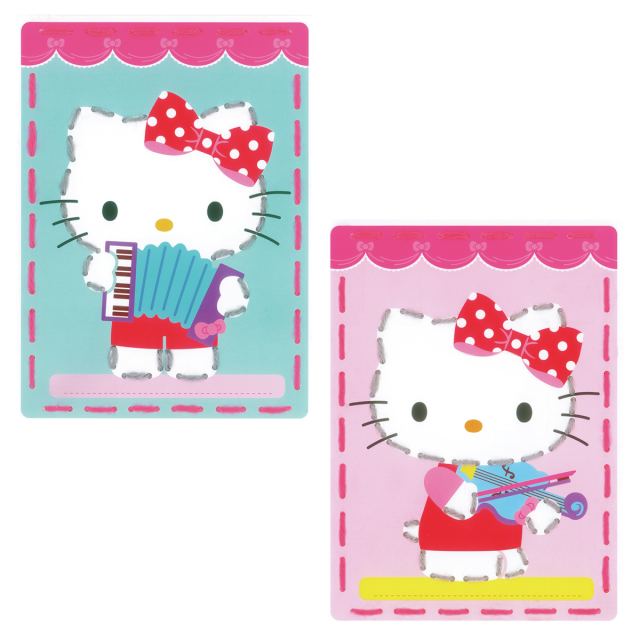 Buy Vervaco Kitty Plays Music Set of 2 Children's Embroidery Card Kit by World of Jewellery