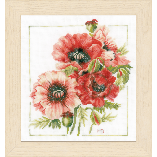 Buy Lanarte Anemone Bouquet Cross Stitch Kit by World of Jewellery