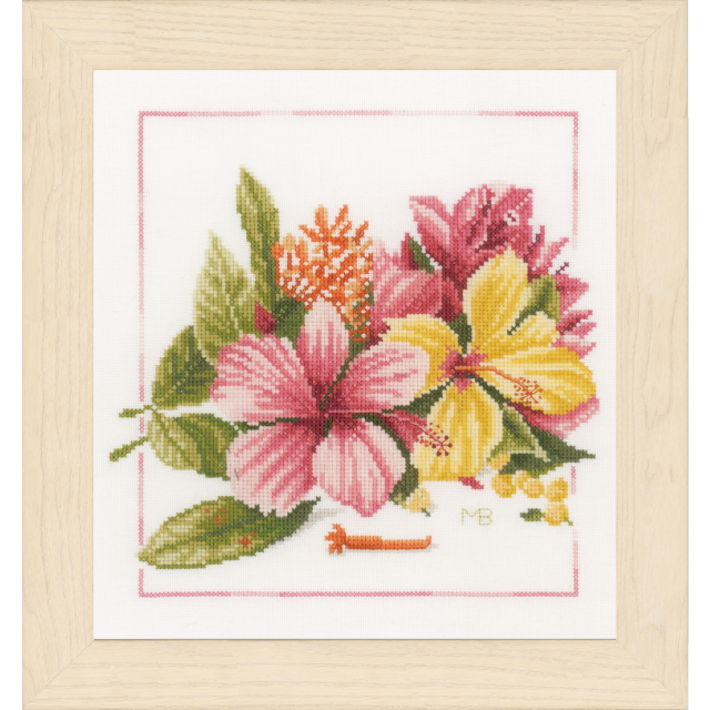 Buy Lanarte Amaryllis Bouquet Cross Stitch Kit by World of Jewellery