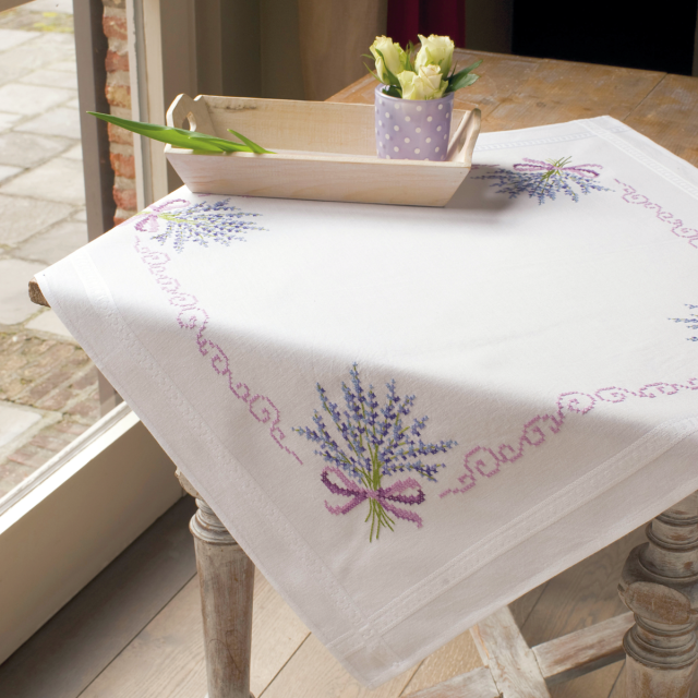 Buy Vervaco Lavender Tablecloth Embroidery Kit by World of Jewellery