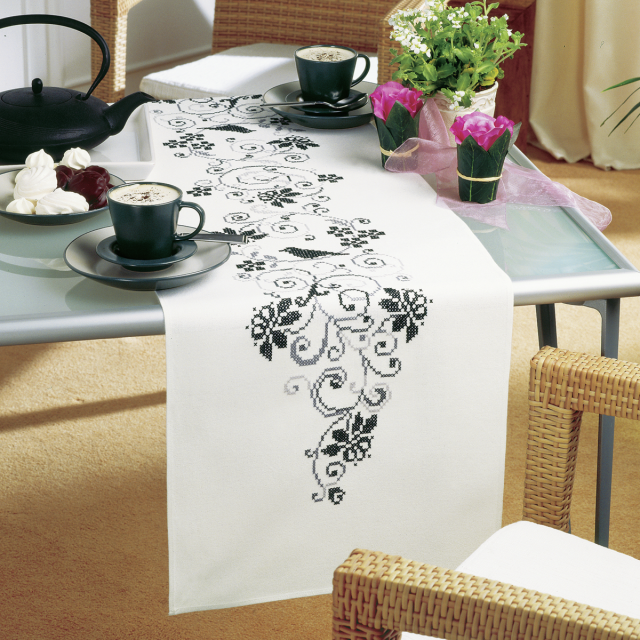 Buy Vervaco Blackwork Table Runner Embroidery Kit by World of Jewellery