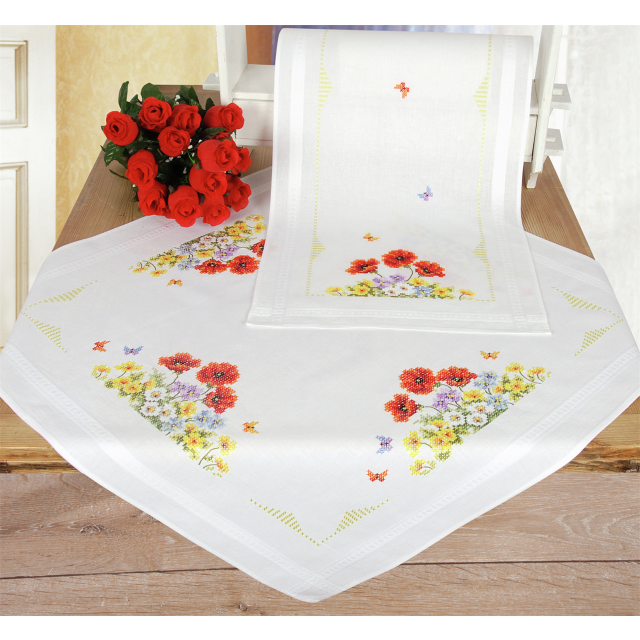Buy Vervaco Wild Flowers Table Runner Embroidery Kit by World of Jewellery