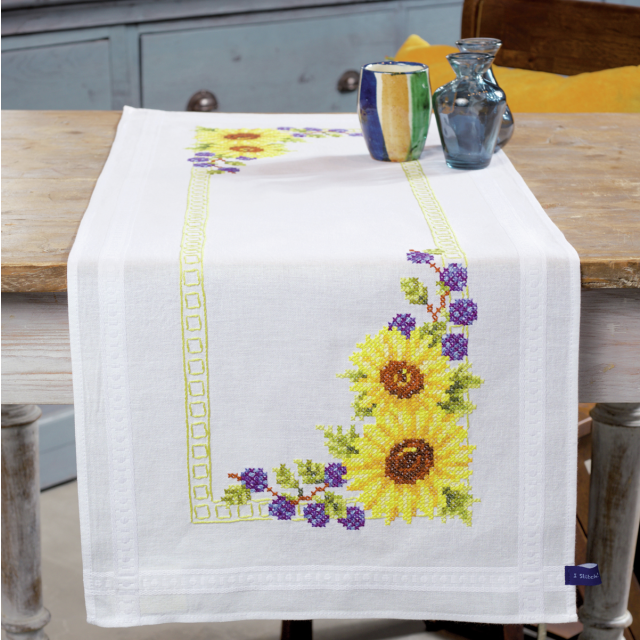 Buy Vervaco Sunflowers Table Runner Embroidery Kit by World of Jewellery