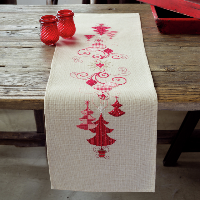 Buy Vervaco Christmas Decs Table Runner Embroidery Kit by World of Jewellery