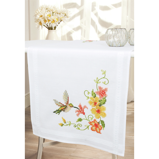 Buy Vervaco Hummingbird Table Runner Embroidery Kit by World of Jewellery