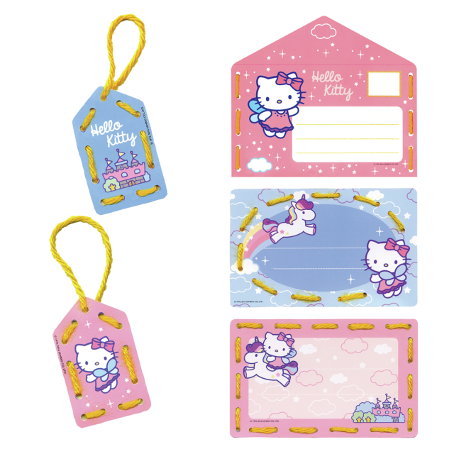 Buy Vervaco Hello Kitty Rainbow Set Of 5 Embroidery Invite Card Kit by World of Jewellery