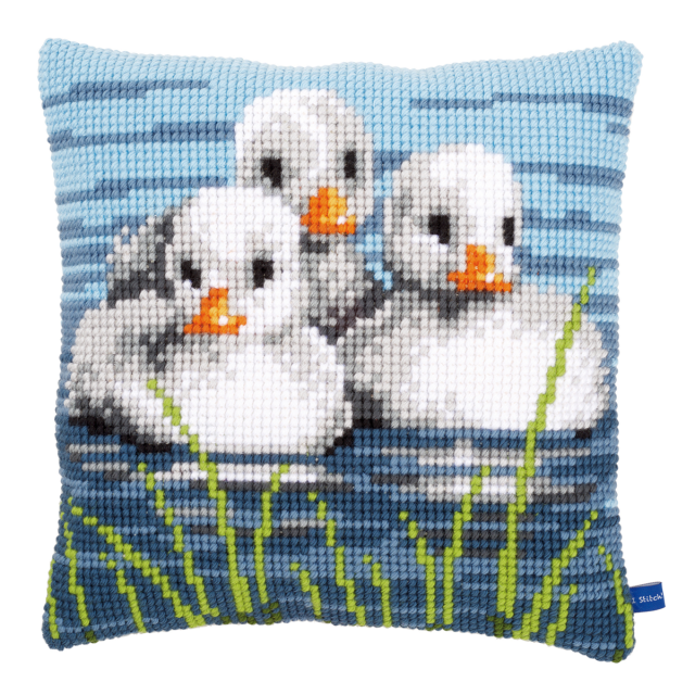 Buy Vervaco Ducklings in the Water Cushion Cross Stitch Kit by World of Jewellery