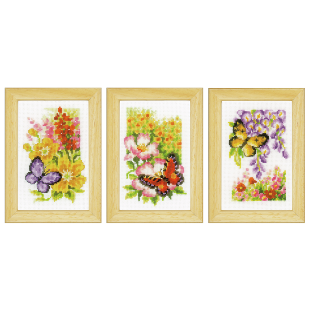 Buy Vervaco Butterflies and Flowers Cross Stitch Kit by World of Jewellery