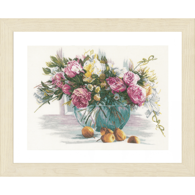 Buy Lanarte Flowers Cross Stitch Kit by World of Jewellery