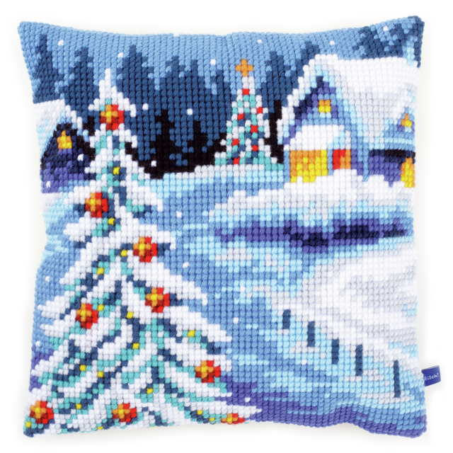 Buy Vervaco Winter Scenery Cushion Cross Stitch Kit by World of Jewellery