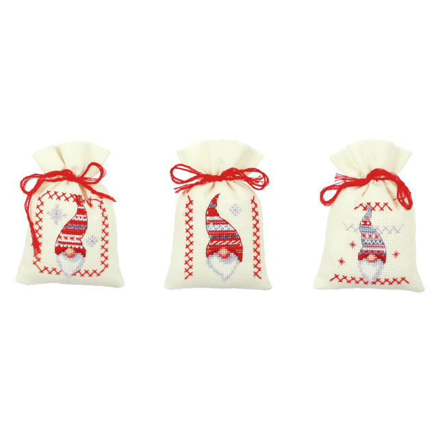 Buy Vervaco Pot-Pourri Bag Christmas Elves Cross Stitch Kit by World of Jewellery
