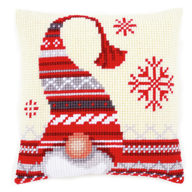 Buy Vervaco Christmas Elf 1 Cushion Cross Stitch Kit by World of Jewellery