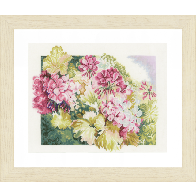 Buy Lanarte Geraniums Cross Stitch Kit by World of Jewellery