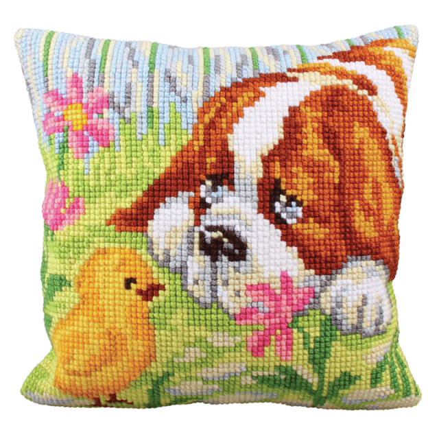 Buy Collection dArt Encounter Cushion Cross Stitch Kit by World of Jewellery