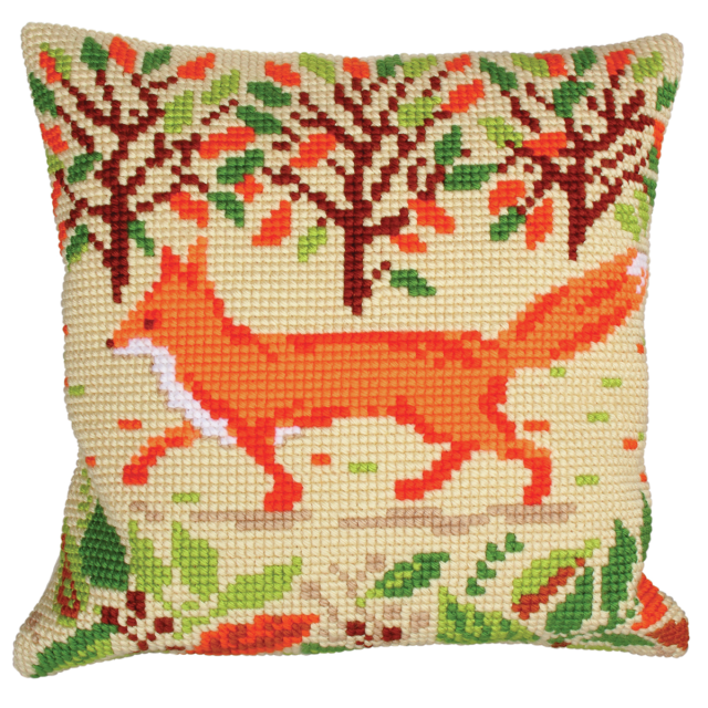 Buy Collection dArt Red Fox Cushion Cross Stitch Kit by World of Jewellery