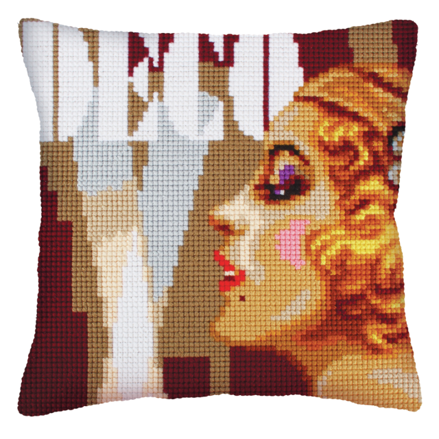 Buy Collection dArt Art Deco 2 Cushion Cross Stitch Kit by World of Jewellery