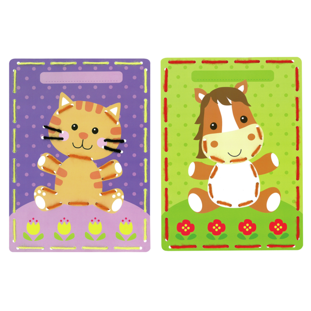 Buy Vervaco Set of 2 Cards Cat & Pony Embroidery Kit by World of Jewellery