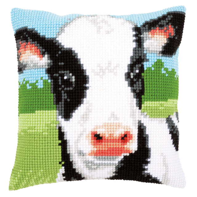 Buy Vervaco Cow Cushion Cross Stitch Kit by World of Jewellery