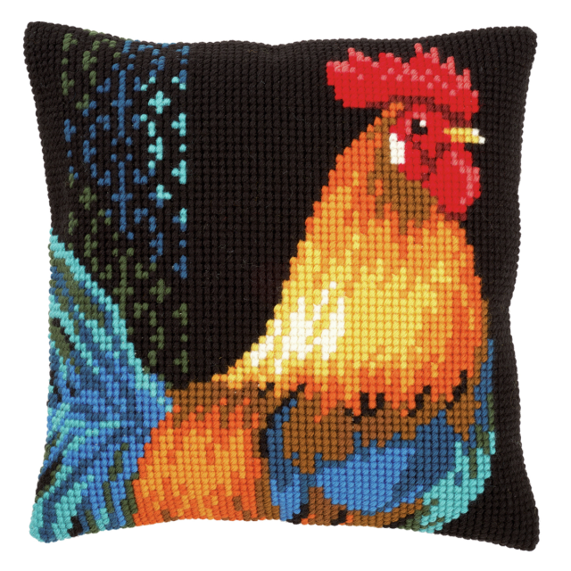 Buy Vervaco Rooster Cushion Cross Stitch Kit by World of Jewellery