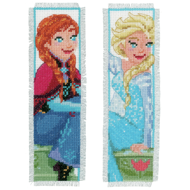 Buy Vervaco Set of 2 Frozen Bookmarks Sisters Forever Cross Stitch Kit by World of Jewellery