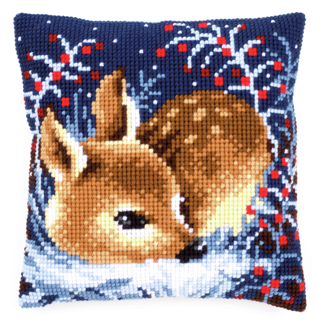 Buy Vervaco Little Deer Cushion Cross Stitch Kit by World of Jewellery