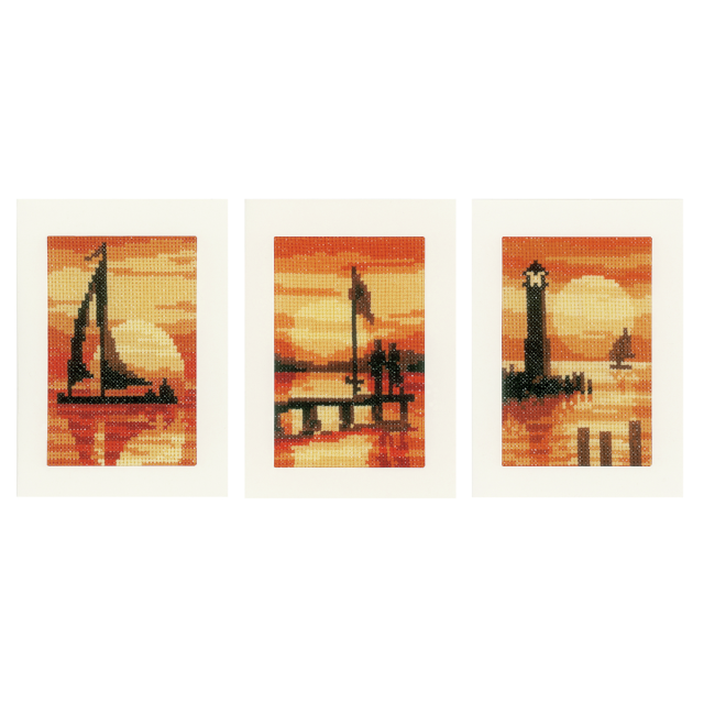 Buy Vervaco Sunset Greeting Card Cross Stitch Kit by World of Jewellery