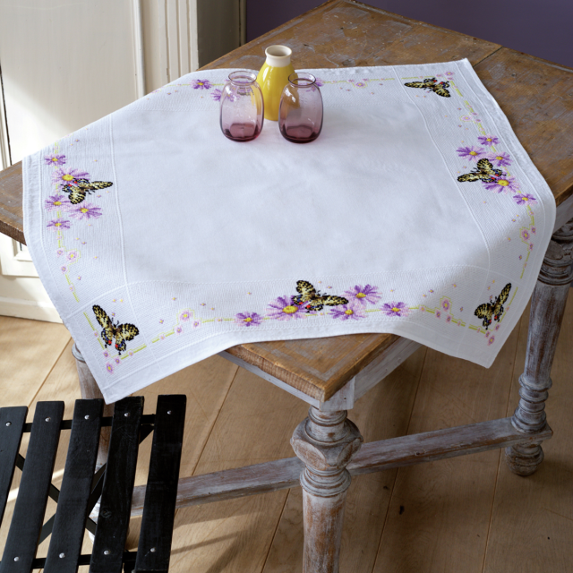 Buy Vervaco Butterflies Tablecloth Embroidery Kit by World of Jewellery