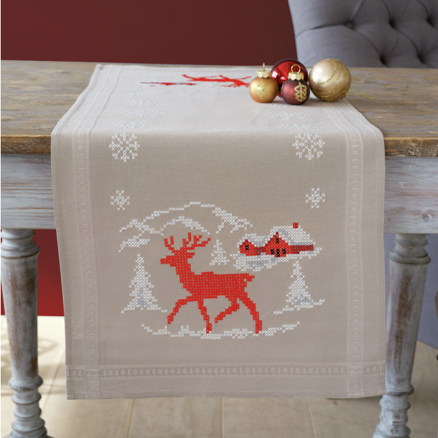 Buy Vervaco Norwegian Winter Table Runner Embroidery Kit by World of Jewellery