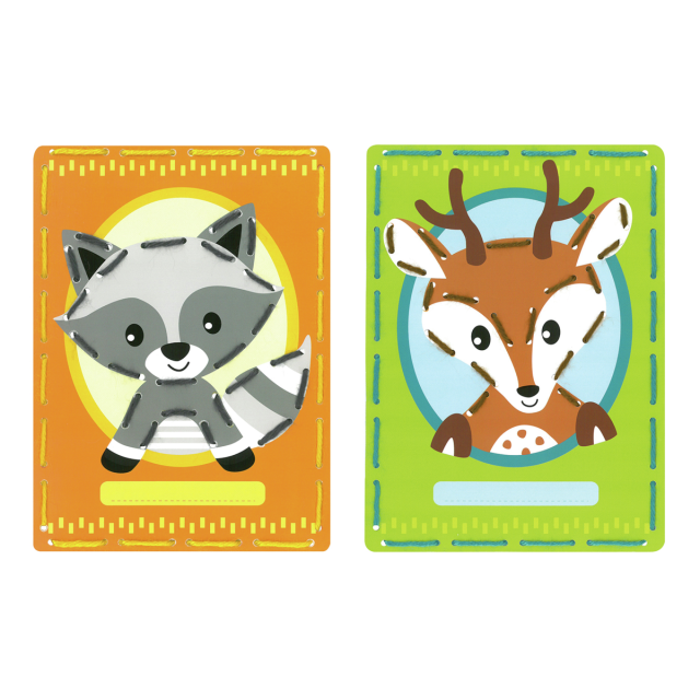 Buy Vervaco Set of 2 Raccoon & Deer Cards Embroidery Kit by World of Jewellery